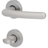 Alpertec WC-Rosettengarnitur Laurie Edelstahl silber rund