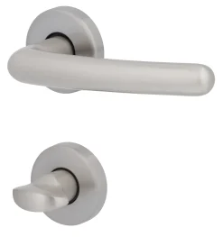 Alpertec WC-Rosettengarnitur Laurie Edelstahl silber rund