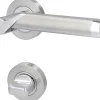 Alpertec WC-Rosettengarnitur Solid 1 Edelstahl silber rund