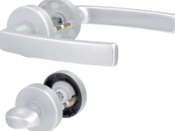 Alpertec WC-Rosettengarnitur Vanda Aluminium silber rund