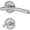 Alpertec WC-Rosettengarnitur Lena Messing Bi-Colour rund