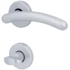 Alpertec WC-Rosettengarnitur Tara Messing silber rund