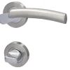 Alpertec WC-Rosettengarnitur Solid 7 Edelstahl silber rund