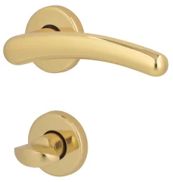 Alpertec WC-Rosettengarnitur Franziska Messing gold rund