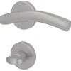 Alpertec WC-Rosettengarnitur Mauritius Edelstahl silber rund