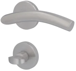 Alpertec WC-Rosettengarnitur Mauritius Edelstahl silber rund