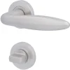 Alpertec WC-Rosettengarnitur Athen II Edelstahl silber rund