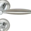 Alpertec WC-Rosettengarnitur Lenny Edelstahl silber rund
