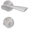 Alpertec WC-Rosettengarnitur Palma Edelstahl silber rund