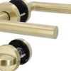 Alpertec WC-Türgriff-Garnitur Rosette Fair I Edelstahl gold matt Ø 52 mm