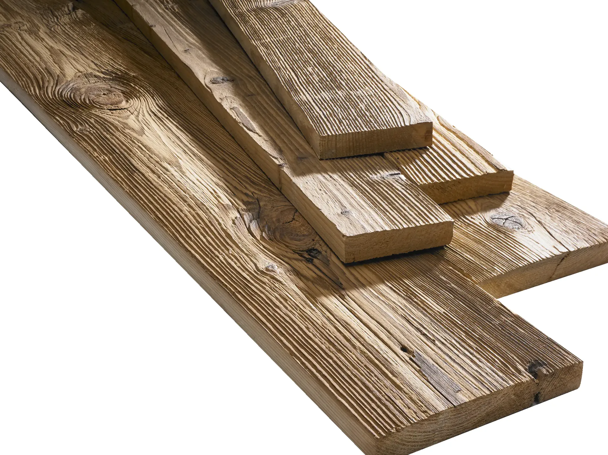 Altholzbretter Fichte Tanne Kiefer Breite 8-12 cm x Länge 100 - 5er Pack