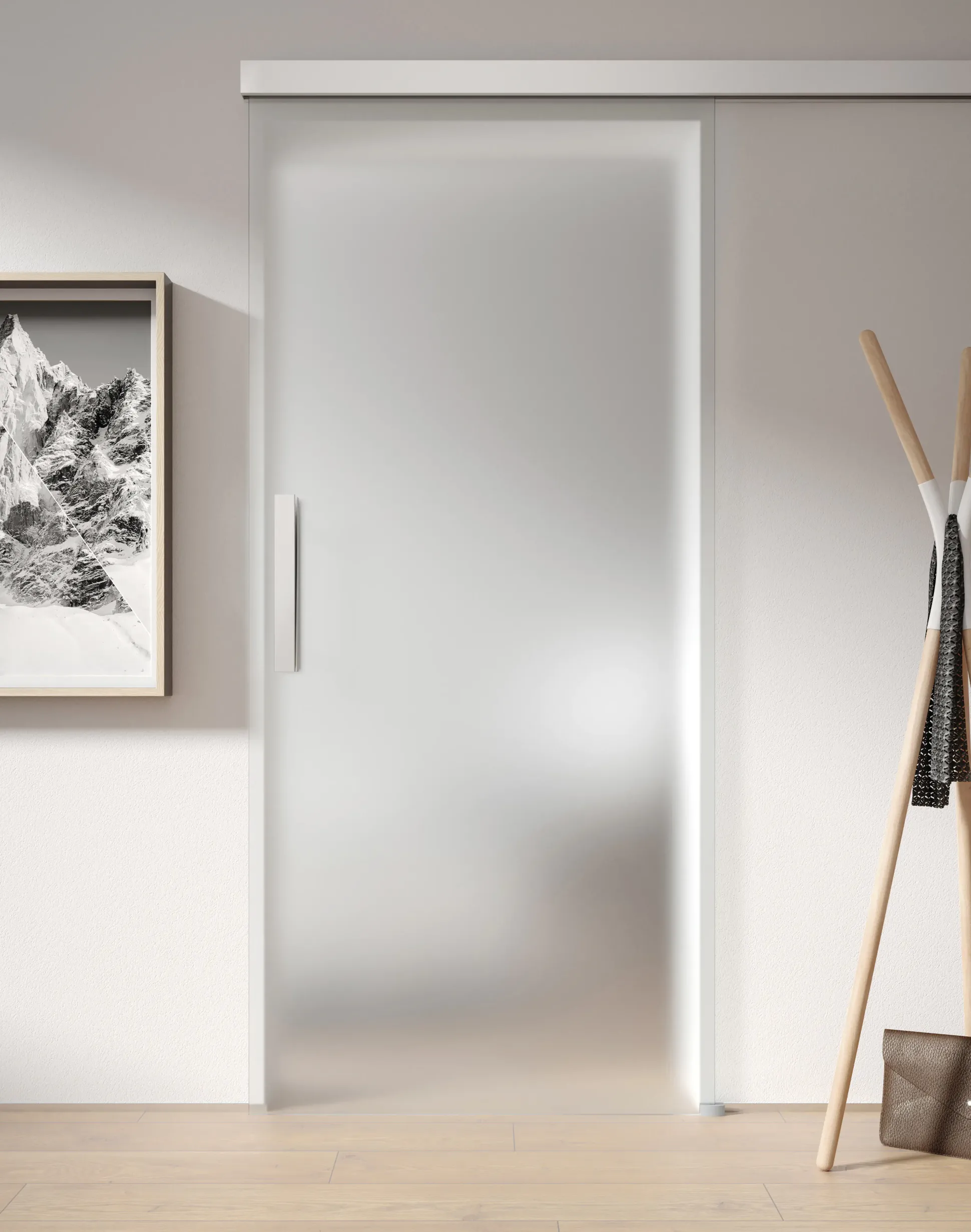 Ambiente Glas-Schiebetür Satinato Dekor 11/01 ESG, satiniertes Glas