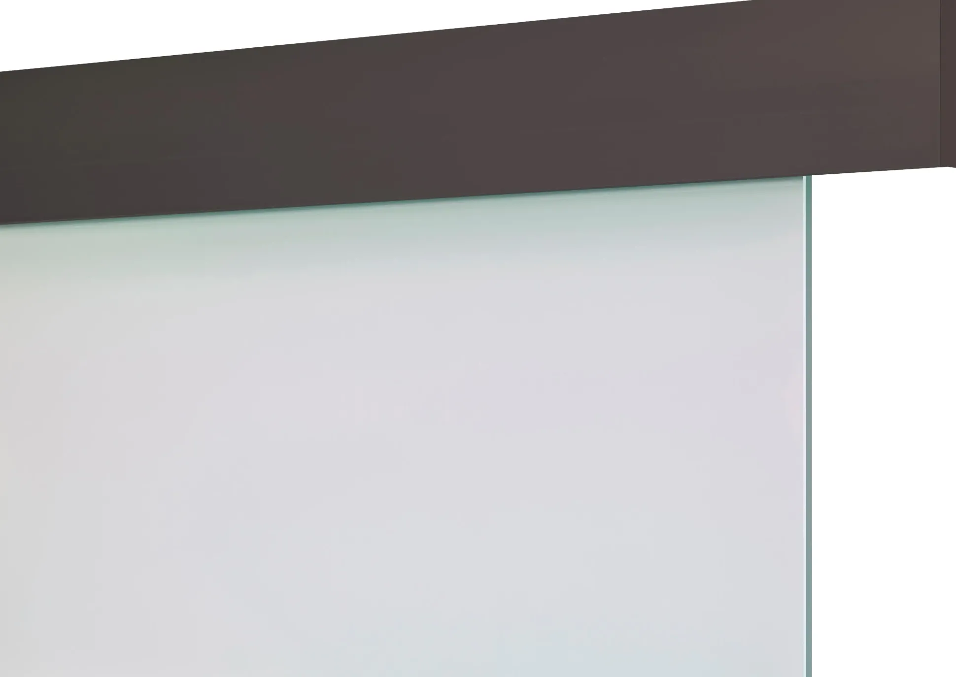 Ambiente Schienen-Set Aluminium matt schwarz Griffmuschel Rund für Glas-Schiebetür, Ideal
