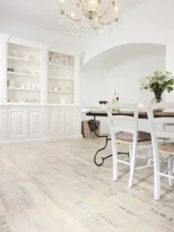Andiamo Bodenbelag Vinyl Silent Coupon Holzdessin Stabparkett creme 2 m breit - im Wunschmaß