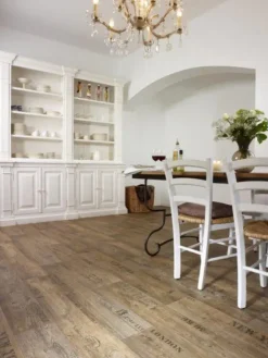 Andiamo Bodenbelag Vinyl Silent Coupon Holzdessin Stabparkett braun 2 m breit - im Wunschmaß
