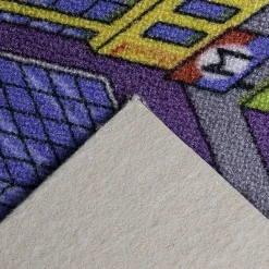 Andiamo Kinderteppich Straßenteppich City nach Maß grau-bunt 2 m breit