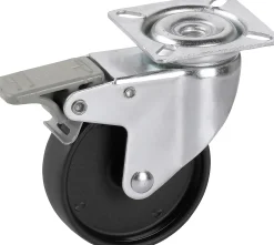 Apparate-Lenkrolle mit Totalfeststeller 50 x 19 mm für unempfindliche Böden Tragkr. 35 kg