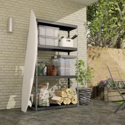 Ar Shelving Regal Rivet Allroad Kunststoff 180 x 100 cm 4 Böden 400 kg
