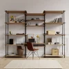 Ar Shelving Schreibtisch-Set mit Regalböden Deco Set Nebraska 185 x 235 cm