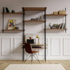 Ar Shelving Schreibtisch-Set mit Wandregal Deco Set Nebraska 185 x 150 cm