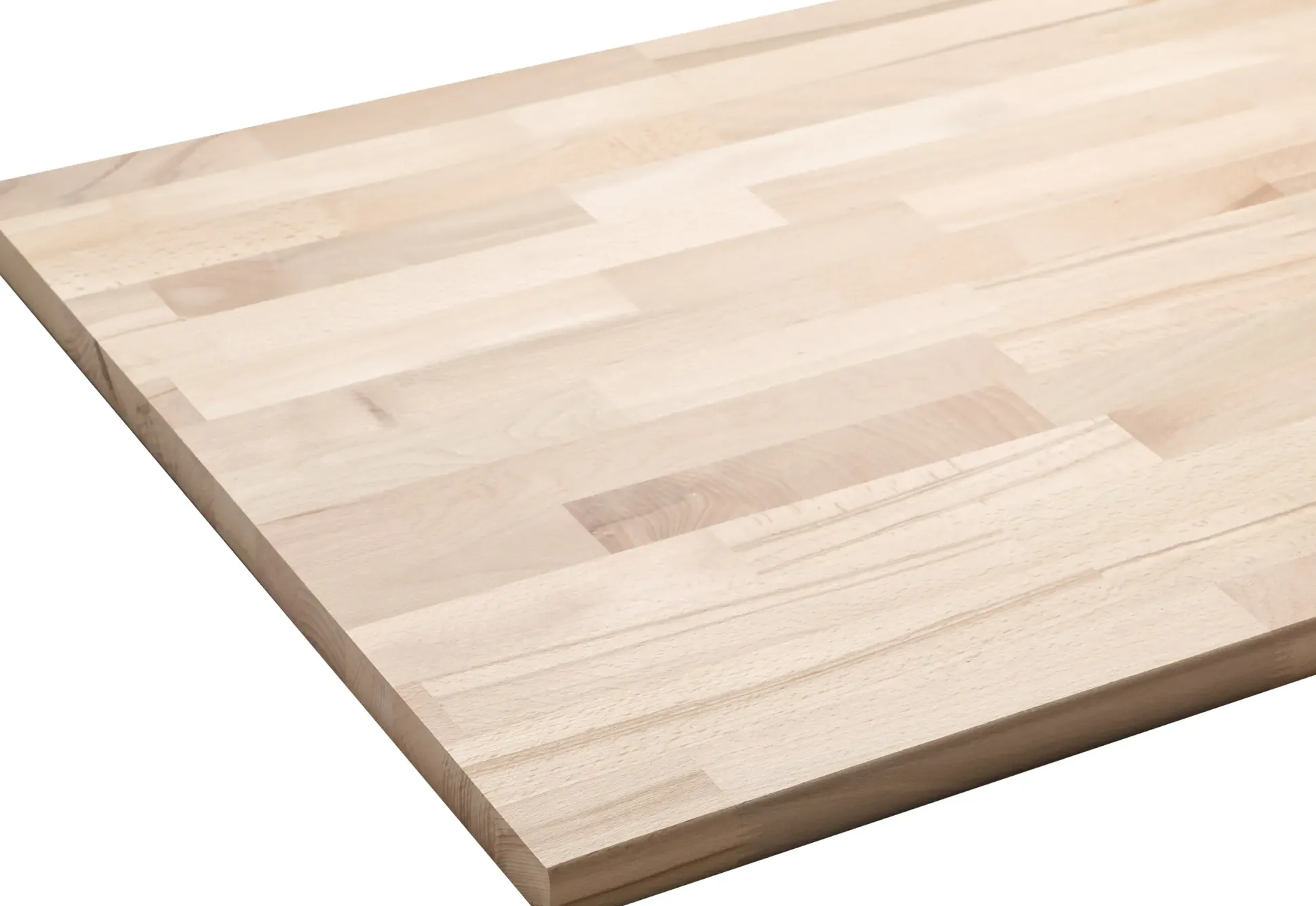 Arbeitsplatte Buche massiv 240 x 60 x 2,7 cm geschliffen