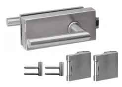 Beschlag-Set Angolare Edelstahl für Glas-Drehtür