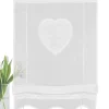 Bändchenrollo bestickt Corazon weiß 130 x 80 cm