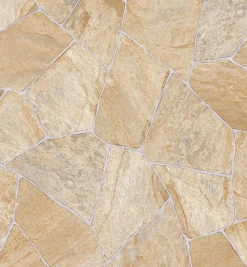 Bodenbelag Vinyl 4 m Bruchsteinoptik beige