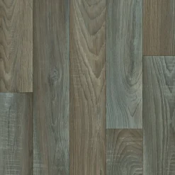 Bodenbelag Vinyl 4 m Holzoptik braun/silber