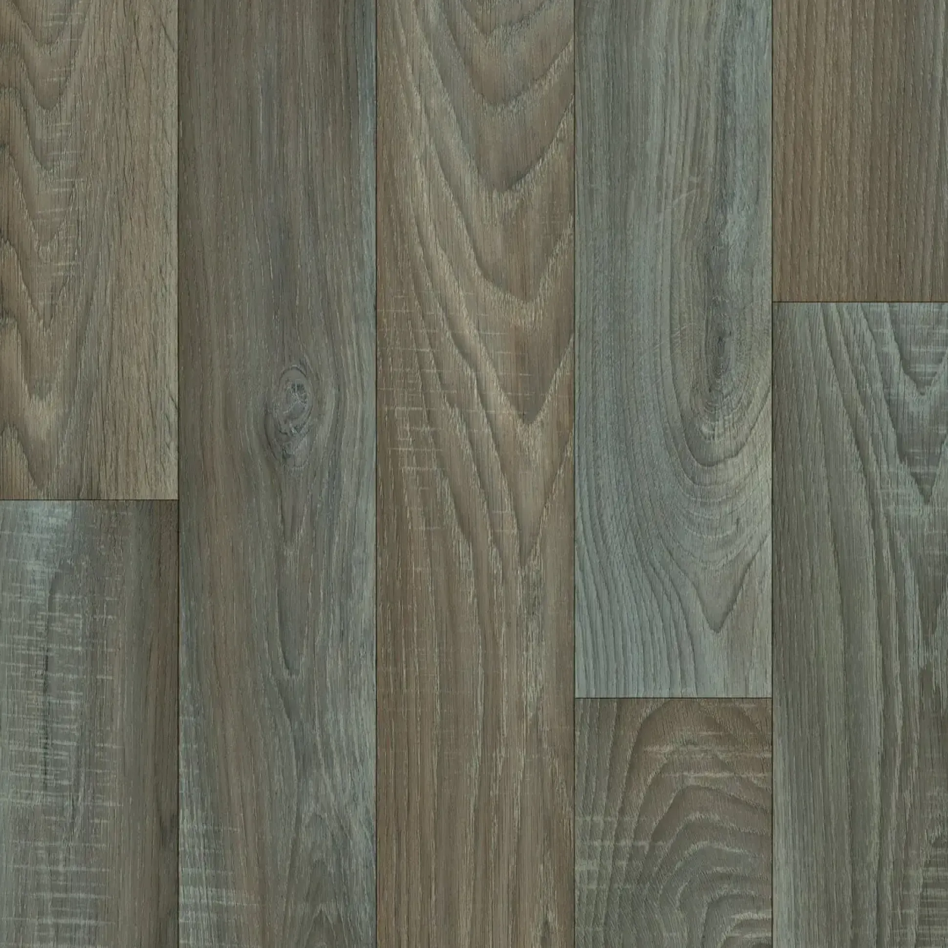 Bodenbelag Vinyl 3 m Holzoptik braun/silber