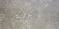 Bodenfliese Feinsteinzeug Travertino teilpoliert rektifiziert 60 x 120 cm gris