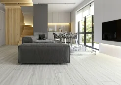 Bodenfliese Feinsteinzeug Oak 22,5 x 90 cm x 0,8 grau