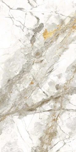 Bodenfliese Feinsteinzeug Caldera 60 x 120 cm gold