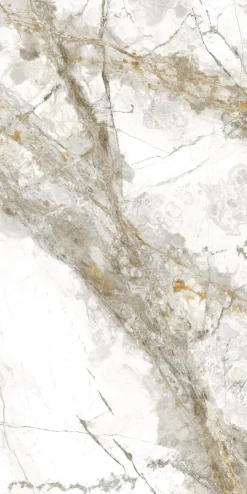 Bodenfliese Feinsteinzeug Caldera 60 x 120 cm gold