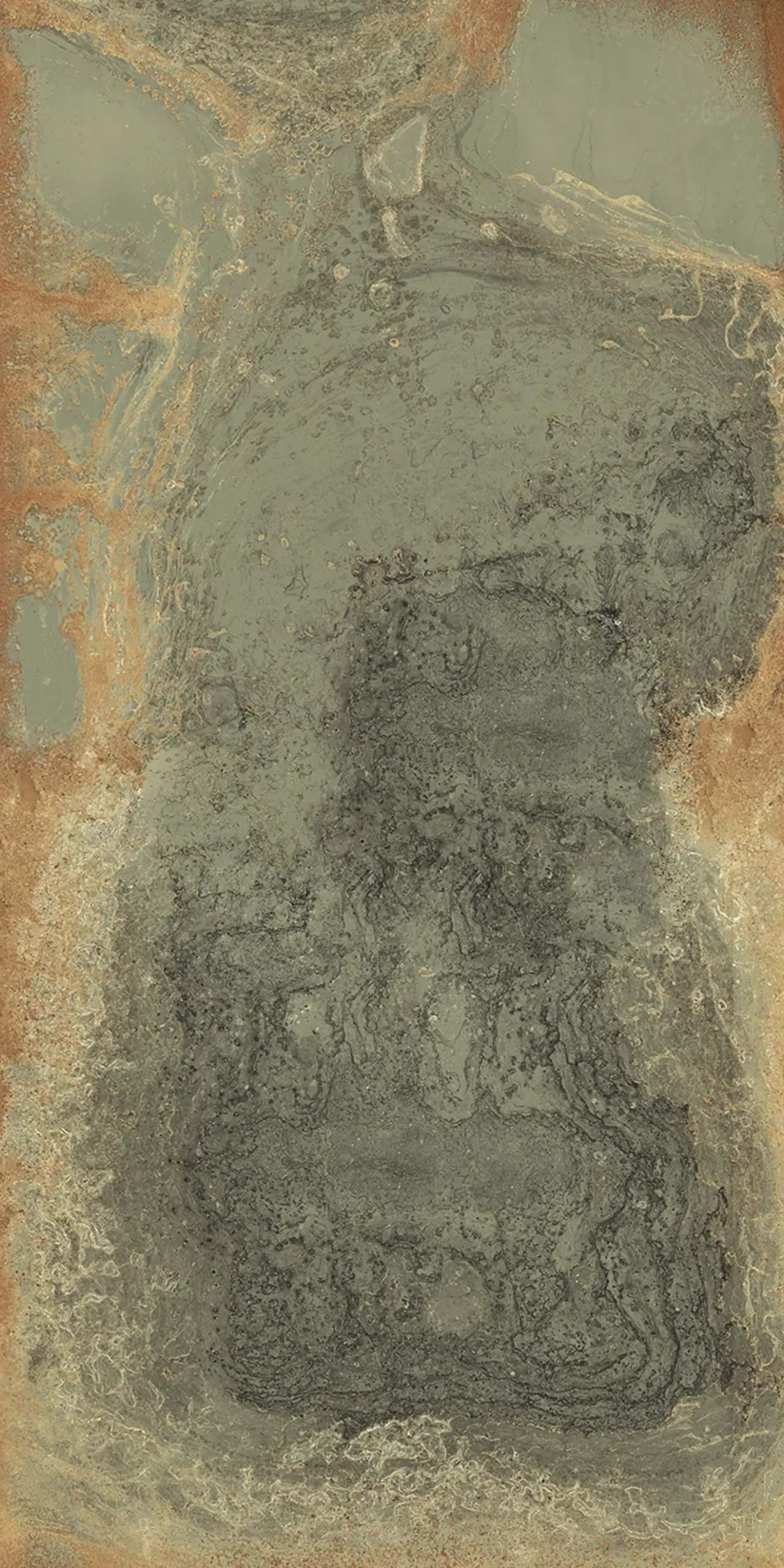 Bodenfliese Feinsteinzeug Oxyde 60 x 120 cm grün