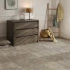 Bodenfliese Feinsteinzeug Travertino 60 x 120 cm cafe
