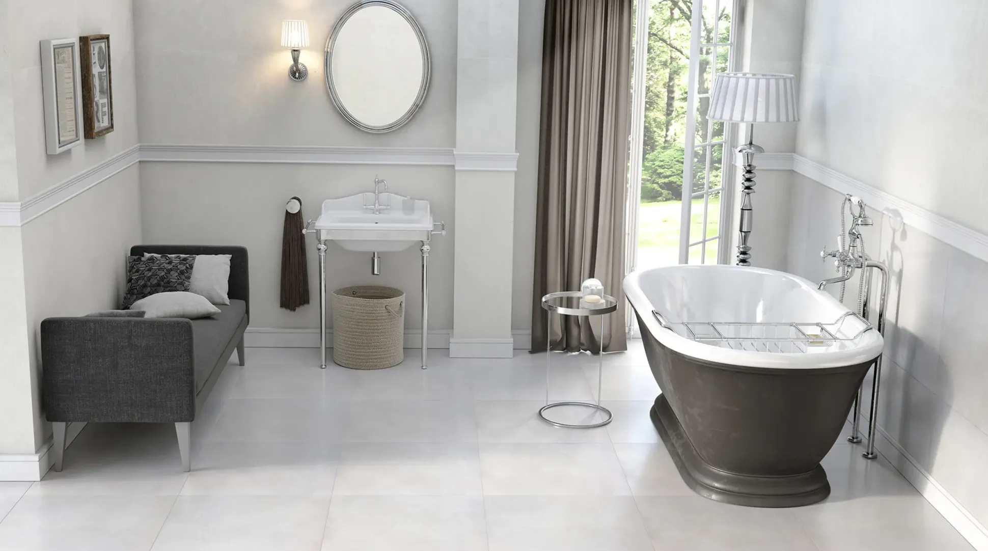 Bodenfliese Feinsteinzeug Fiordo bianco 60 x 60 cm weiß