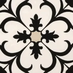 Bodenfliese Feinsteinzeug Malaga 13,9 x 13,9 cm schwarz-beige