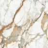 Bodenfliese Feinsteinzeug Visage Gold Plus 120 x 240 cm weiß