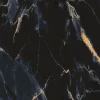 Bodenfliese Feinsteinzeug Marquina Gold 120 x 240 cm schwarz