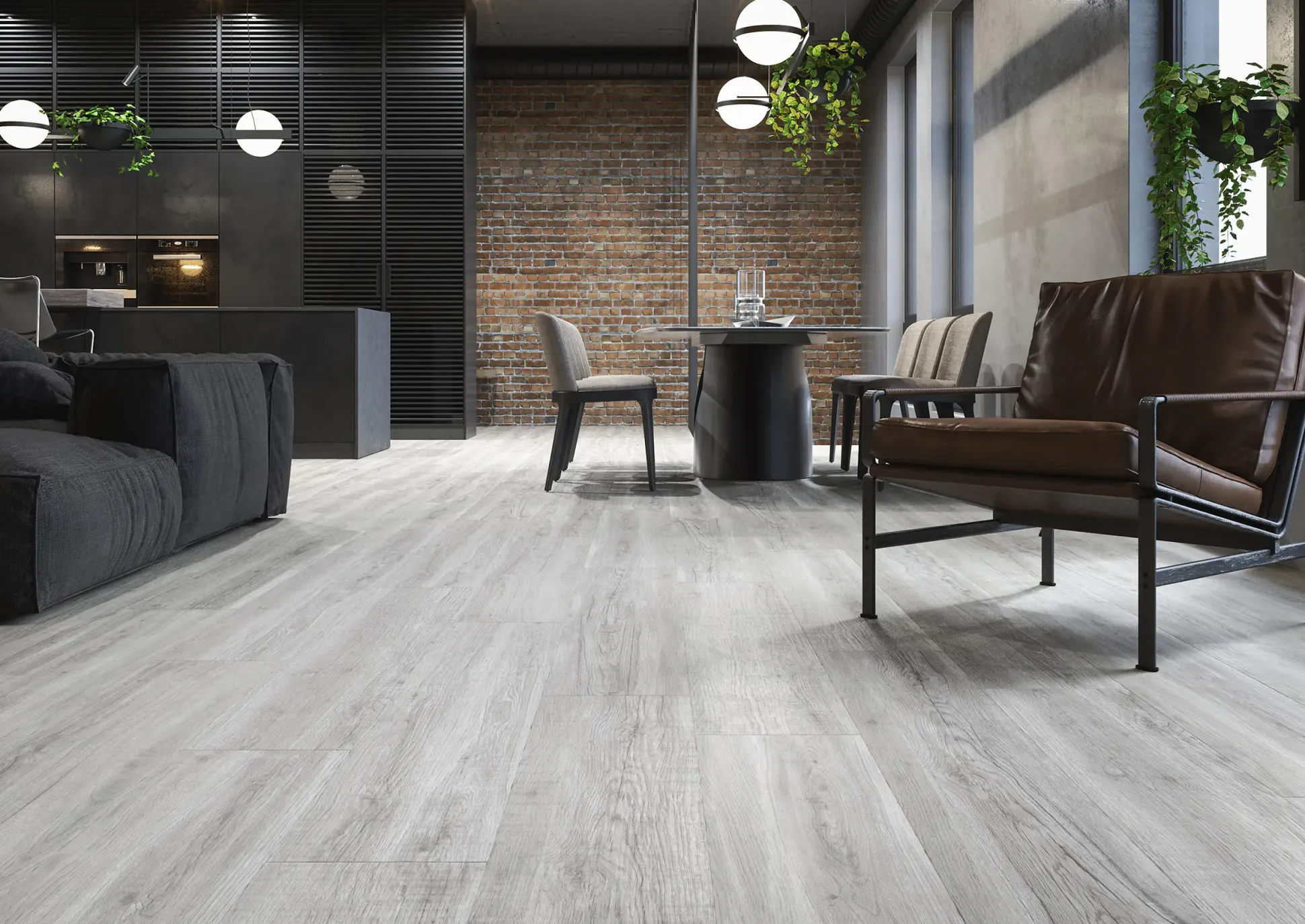 Bodenfliese Feinsteinzeug Oak Grande 20 x 120 cm white