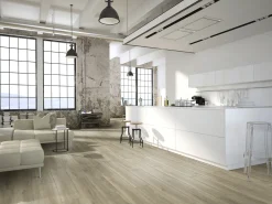 Bodenfliese Feinsteinzeug New Heartwood Miele 20 x 120 cm braun