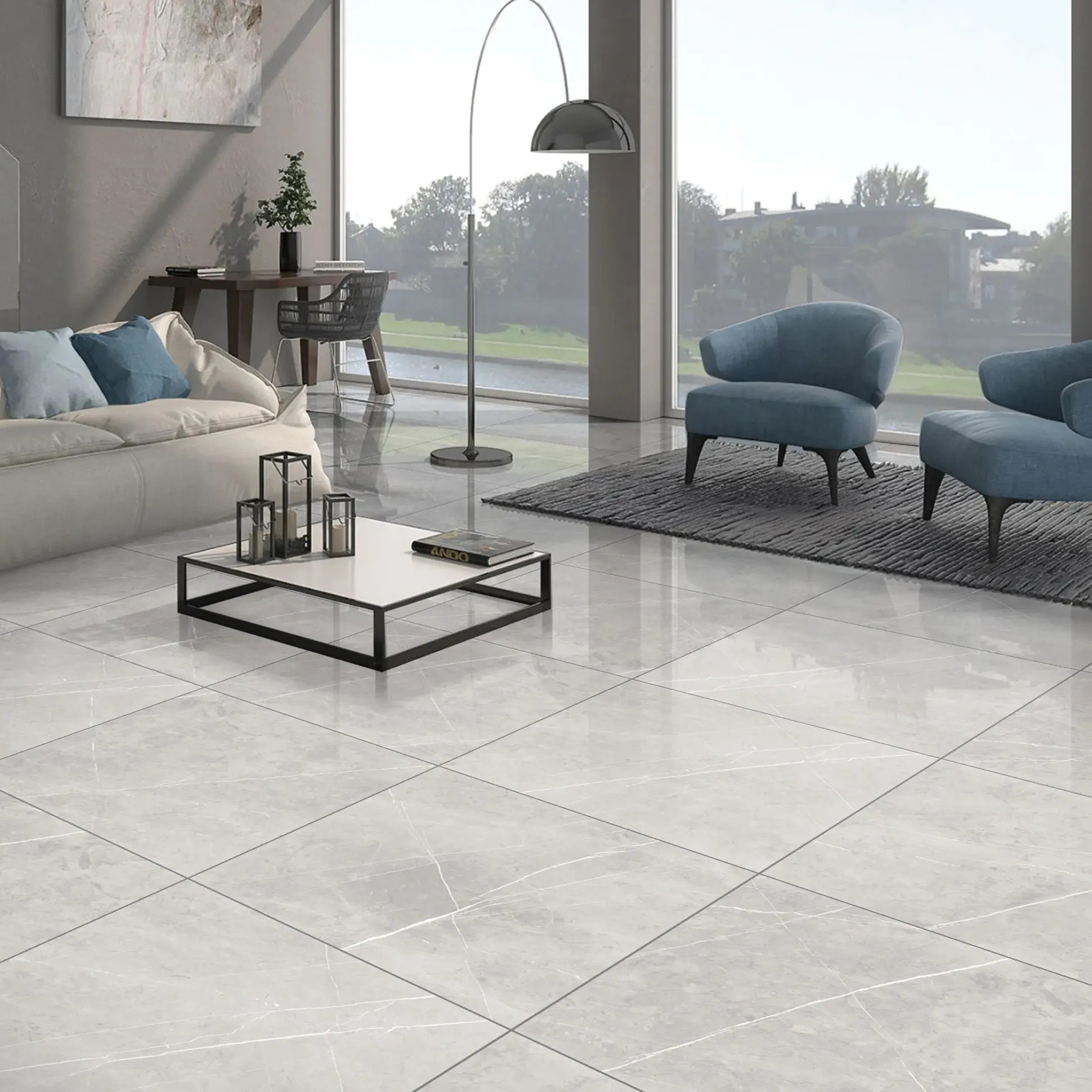 Bodenfliese Feinsteinzeug Ciana 60 x 60 cm grey