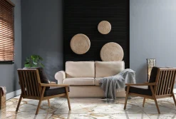 Bodenfliese Feinsteinzeug Visage Gold Plus 60 x 120 cm weiß