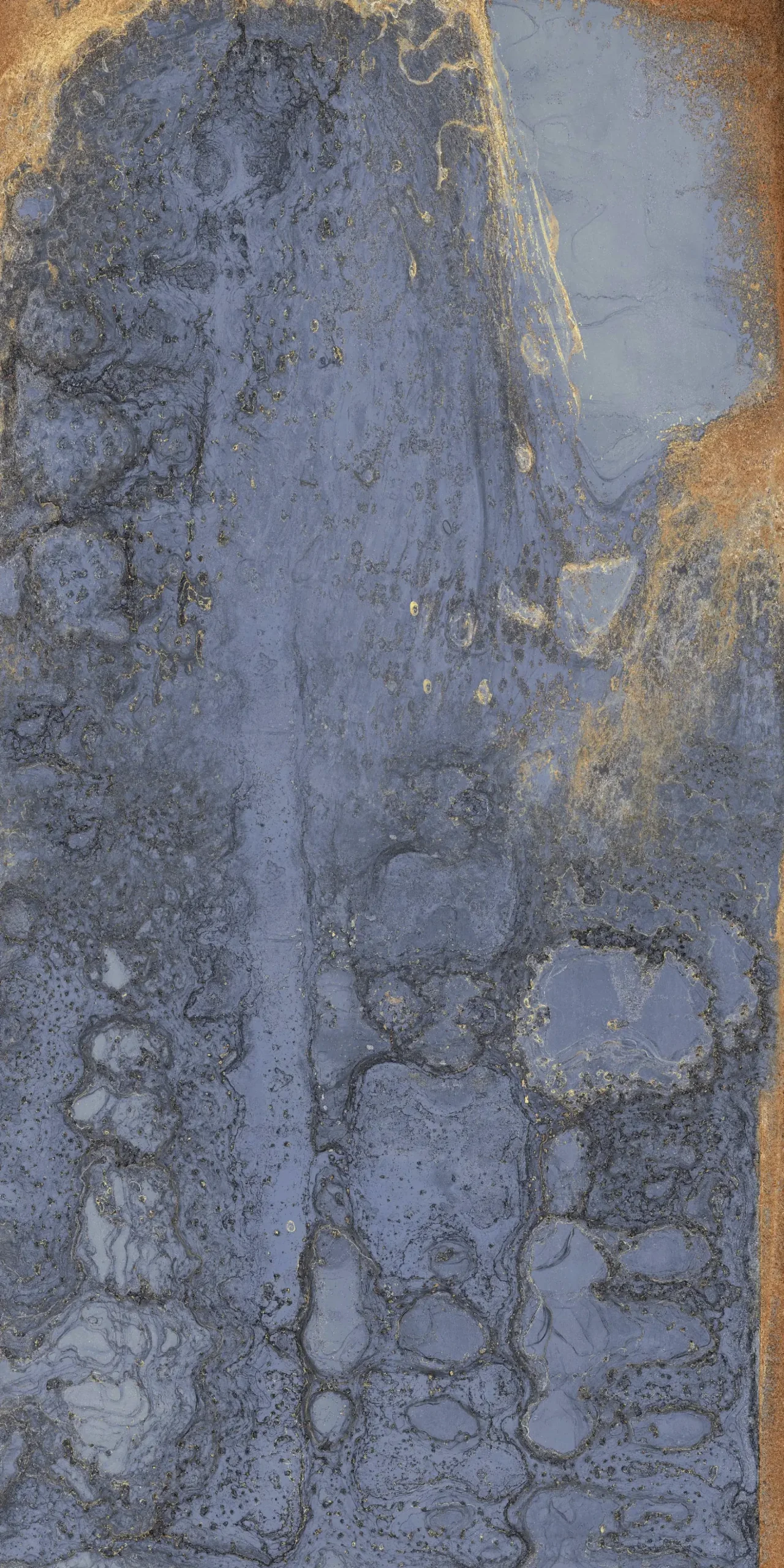 Bodenfliese Feinsteinzeug Oxyde 60 x 120 cm blau