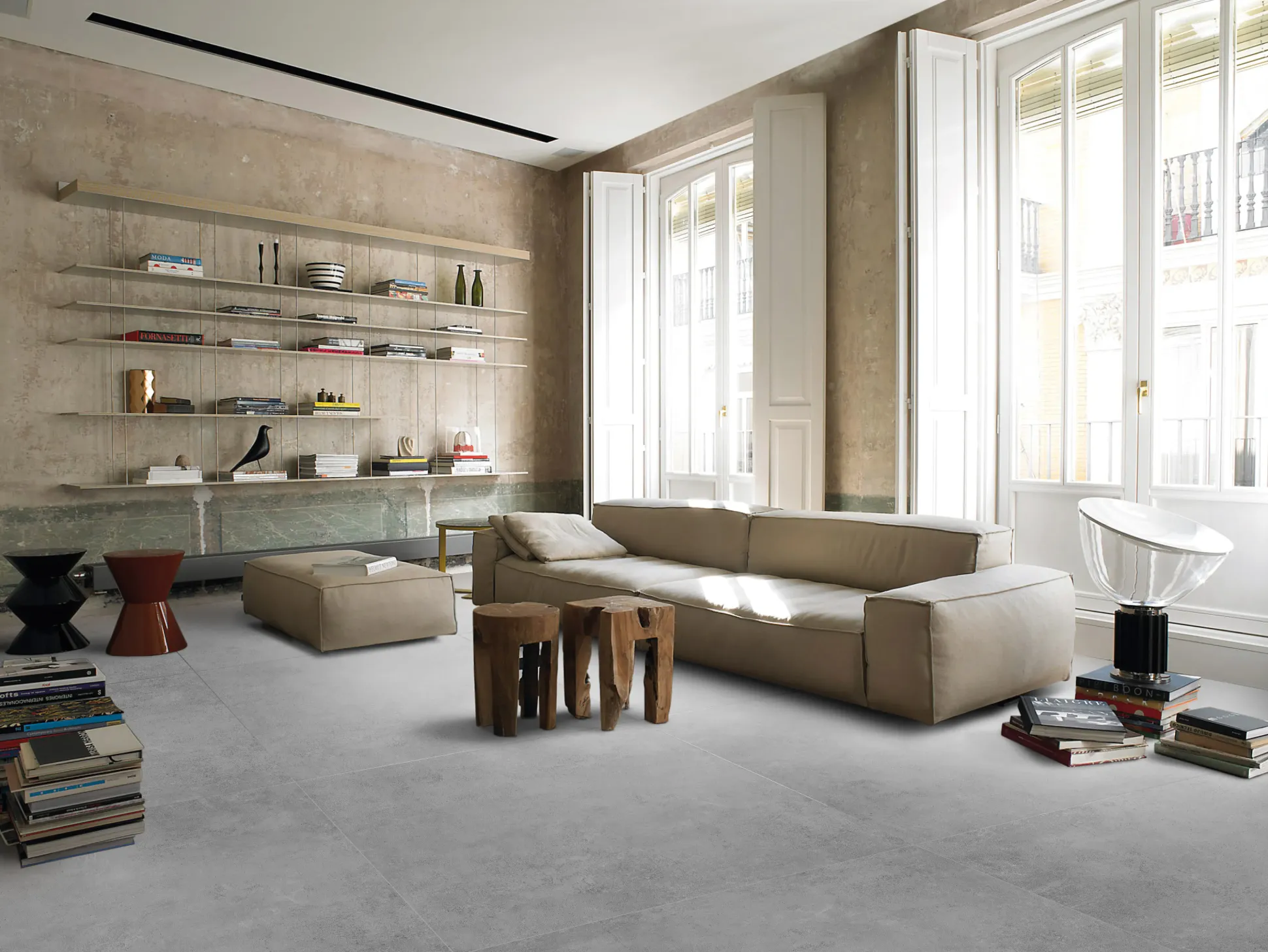 Bodenfliese Feinsteinzeug Hometec Beton 60 x 60 cm anthrazit