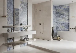 Bodenfliese Feinsteinzeug Modern Concrete Lappato 60 x 60 cm silber