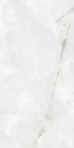 Bodenfliese Feinsteinzeug Bianco Christal 120 x 240 cm weiß