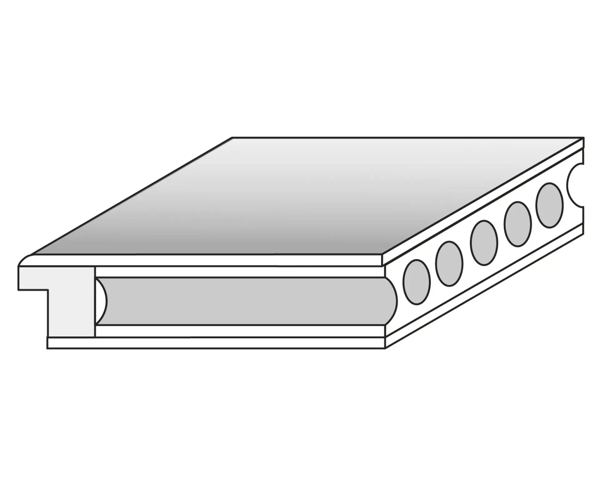 Borne Türblatt Lusso 01 design-weiß mit Lichtausschnitt Röhrenspan