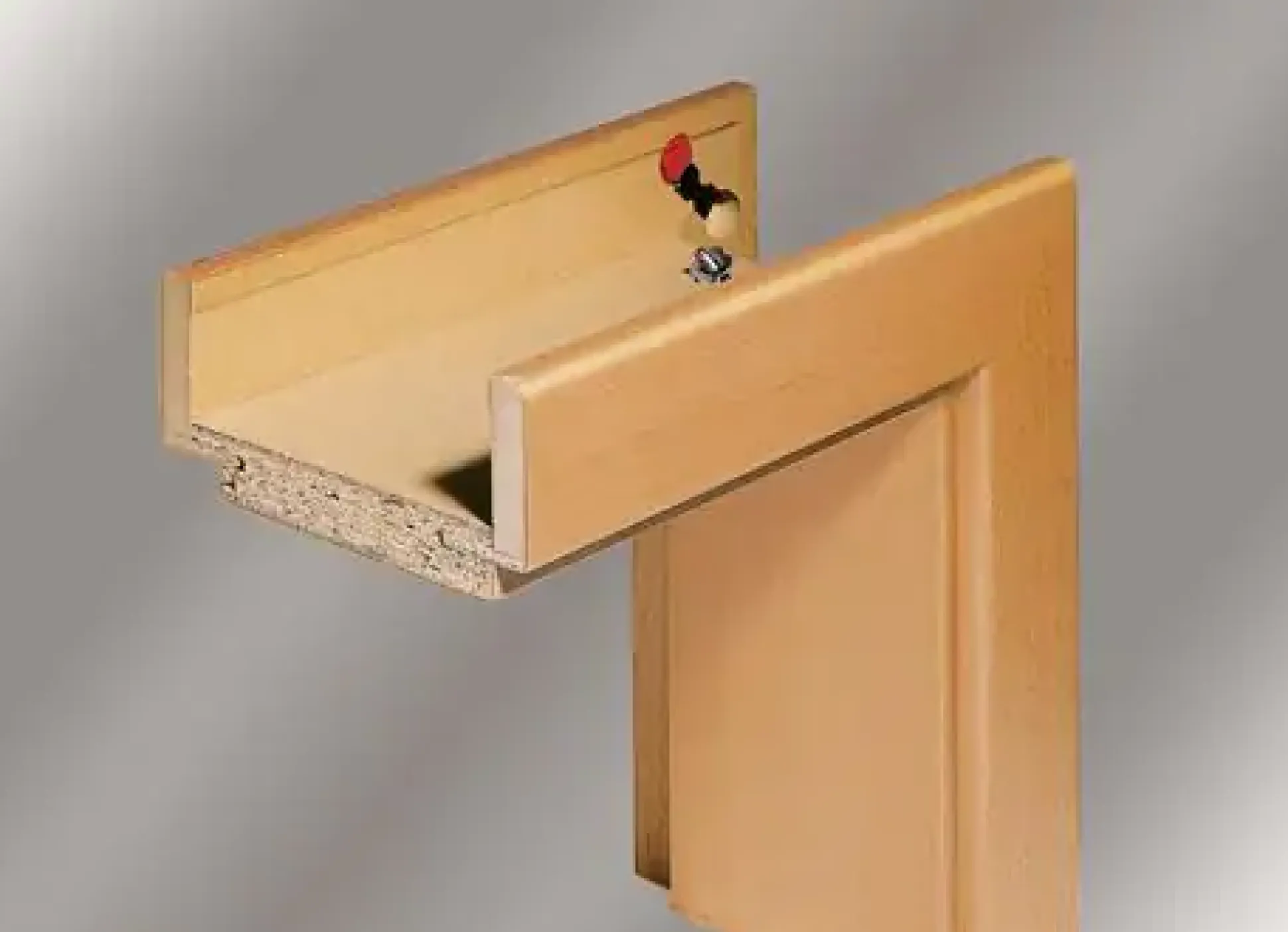 Borne Zarge Dekor Buche 86 cm DIN links